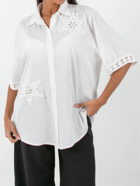 CAMISA CON TEJIDOS (D201) - comprar online