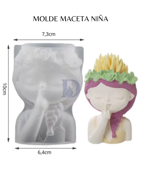 Molde Maceta Niña