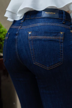 CALÇA RETA JEANS AZUL INTENSO