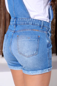 JARDINEIRA CURTA JEANS SHORTS - Jeans Feminino de Alta Qualidade - Windster