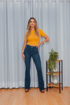 CALÇA FLARE JEANS DET BARRA na internet
