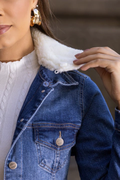 JAQUETA JEANS GOLA REMOVIVEL - loja online