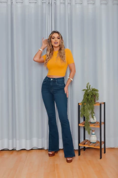 CALÇA FLARE JEANS DET BARRA - Jeans Feminino de Alta Qualidade - Windster
