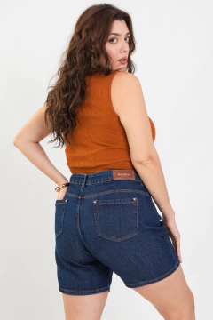 BERMUDA MEIA COXA JEANS ESCURA - loja online