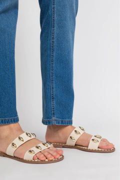 Imagem do CALÇA RETA JEANS LAVAGEM CLARA