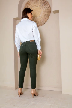 CIGARRETE SARJA VERDE MILITAR DEMAX - Jeans Feminino de Alta Qualidade - Windster