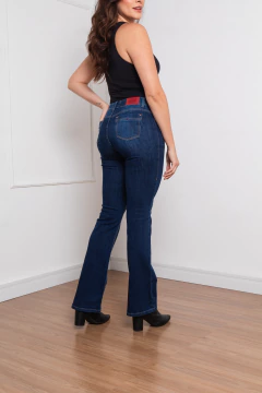 CALÇA BOOT-CUT JEANS BORDADO - loja online
