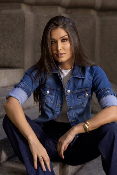 JAQUETA JEANS GOLA REMOVIVEL - loja online