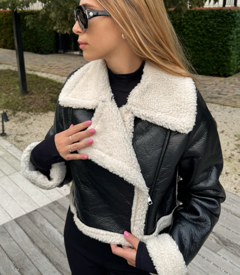 Campera Gamulán Nordic negra