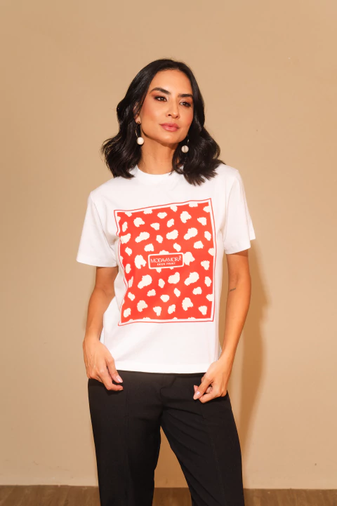 T-shirt Oversized: Estampa Animal Print - comprar online