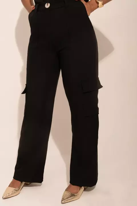 Calça Portofino: Cós Ajustado, Bolsos Cargo e Cintura Alta - comprar online