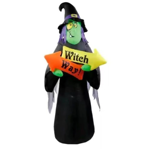 Inflável Bruxa Verde Divertida com 2,40m de altura - comprar online