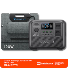 Bluetti AC70 1000W | Painel 120W - comprar online
