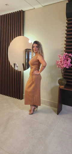 Vestido Tricot Modal Katia caramelo - Telma Dantas Store