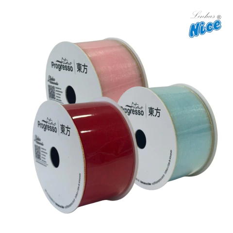 Fita Voal C/ Ourela Dourada ZD 009 38mm Progresso N°9 10m