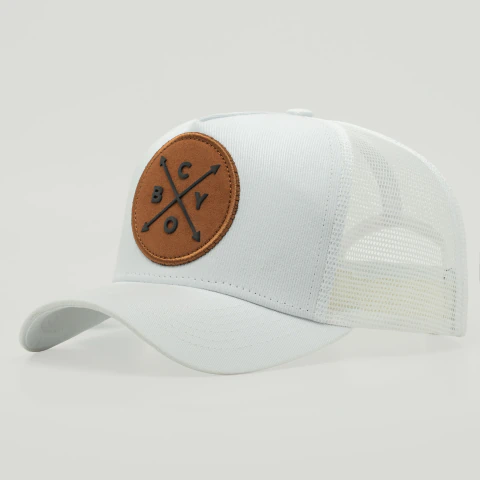 Boné ChoraBoy Aba Curva Trucker - Signature - Branco - REF 101