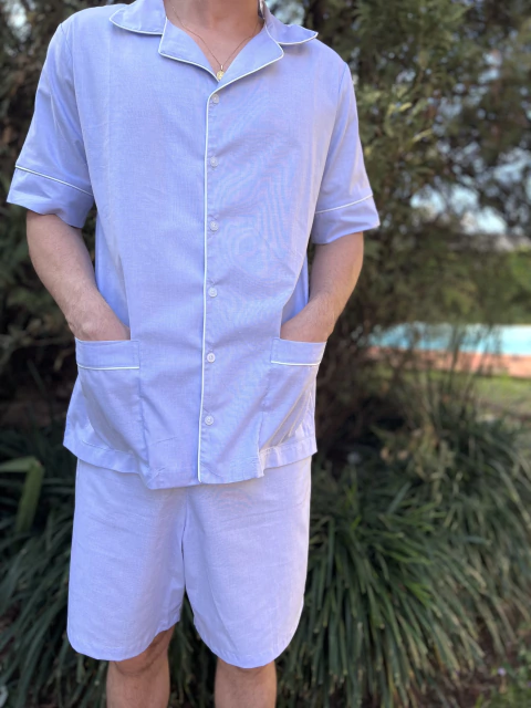 Pijama Masculino MontPellier Azul - comprar online