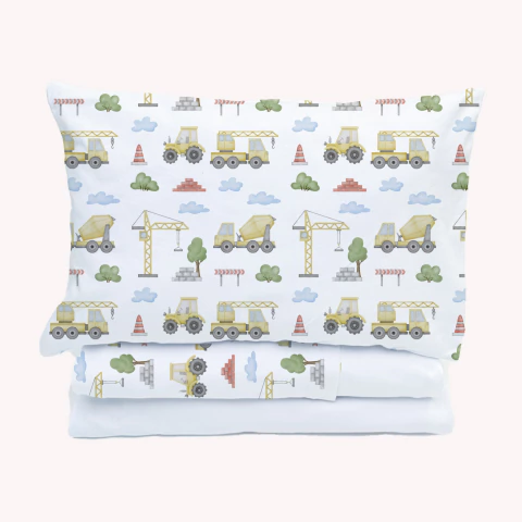 Jogo de Lençol Berço Algodão | Construção | Nuvem Cotton - comprar online