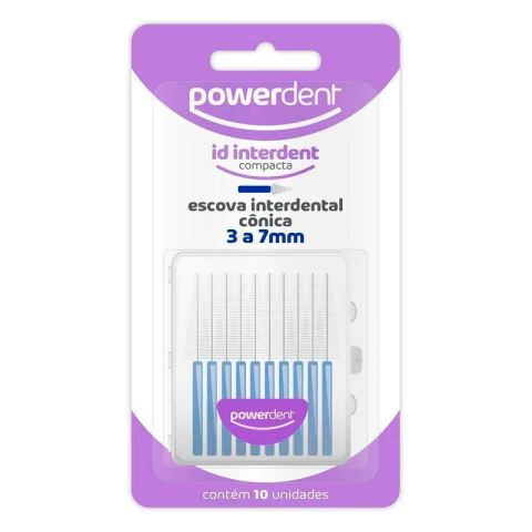 Escova Interdental Cônica Powerdent com 10 Unidades