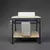 Gabinete para Lavabo Industrial - 80x50x75alt - 1 Prateleira e suporte para toalha e papel Pinus - 30mm