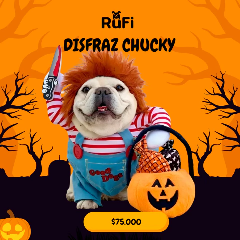 Disfraz halloween mascotas - chucky - comprar en línea