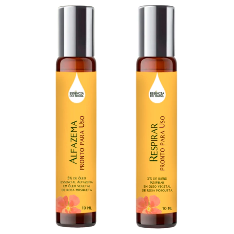 Óleos Essenciais Prontos Alfazema e Respirar Roll On 10ml