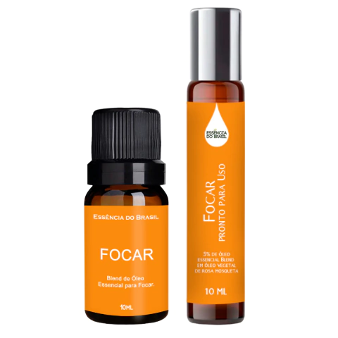 Kit Óleo Essencial Focar + Pronto P/ Uso Roll On 10ml