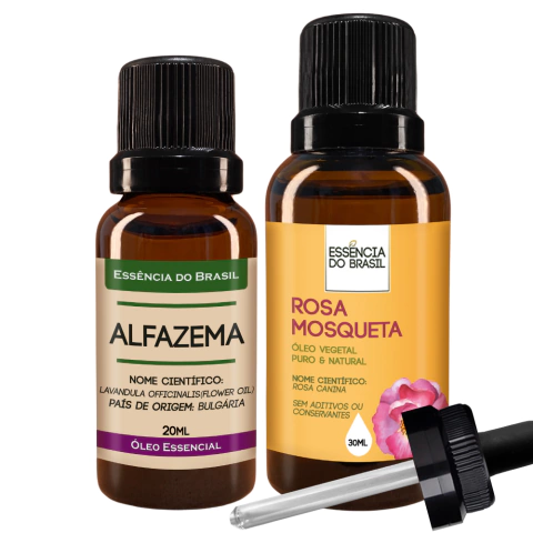 Kit Óleo Essencial Alfazema 20ml + Vegetal R. Mosqueta 30ml