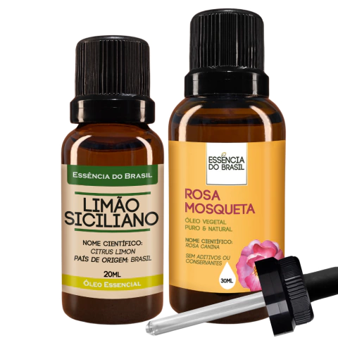 Óleo Essen. Limão Siciliano 20ml + Vegetal R. Mosqueta 30ml