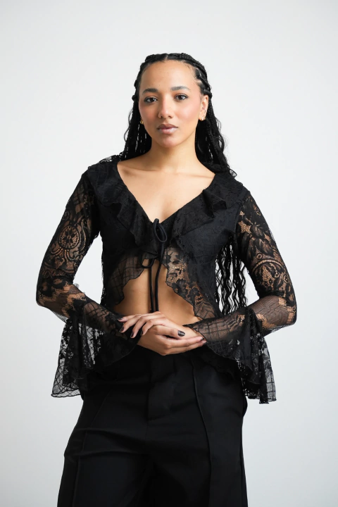 Cropped Melly renda - comprar online