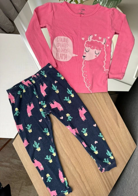 Pijama blusa manga longa + calça de bichinho - Carter´s - 2 anos