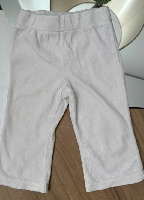Calça branca malha atoalhada - Koala Baby - 12 meses