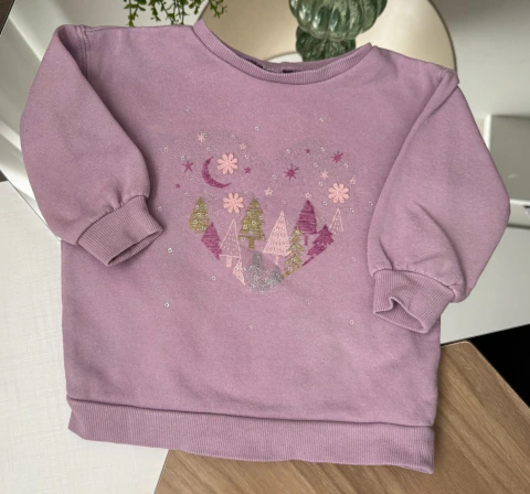 Blusa moletom lilás - Carter´s - 18 meses