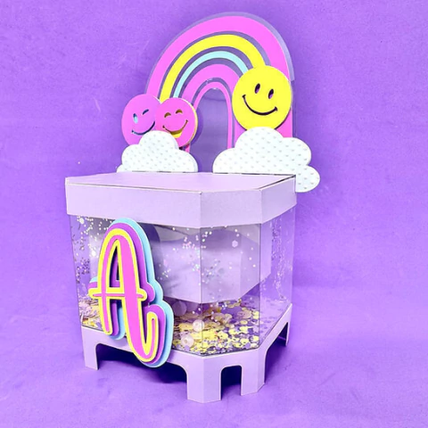 Vitrine Sextavada com Pezinhos