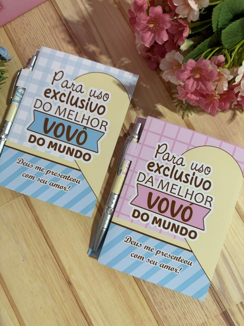 Capa para Bloquinho A6 com Caneta - Dia dos Avós