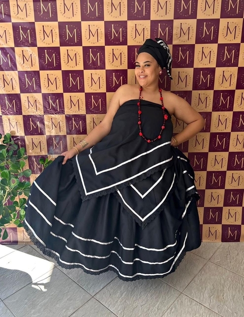 Baiana Esquerda Colors Preto com Prata – 3 Peças