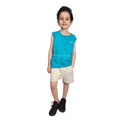 Regata Infantil Básica Lisa Para Meninos Verão 100% Algodão 4 ao 14 Anos - comprar online
