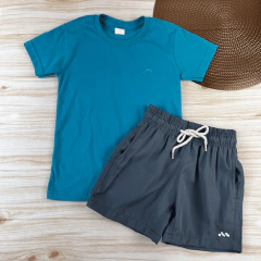 Conjunto Infantil short Tactel Camiseta Menino