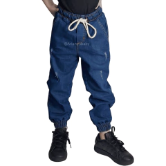 Calça Jeans Infantil Jogger Masculina 4 ao 16 Menino - comprar online