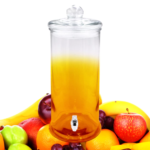 Dispenser Jarra Vidrio Premium 8 Lts Bebidas/jugos/tragos - comprar online
