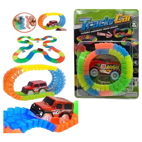 Pista Luminosa 60 Piezas Patagonia Home Con Auto - comprar online