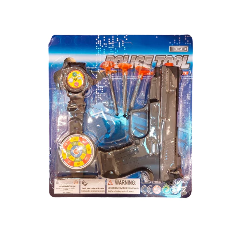 Pistola Arma Lanza Dardos + Esposas Juego Policia - comprar online