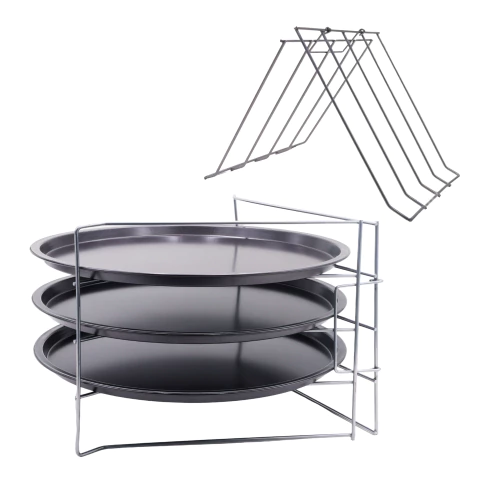 Porta Pizzera Asadera Organizador Horno Bandeja 4 Estantes - comprar online