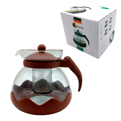 Tetera Cafetera Vidrio Con Infusor 600 Ml 2 En 1 - comprar online