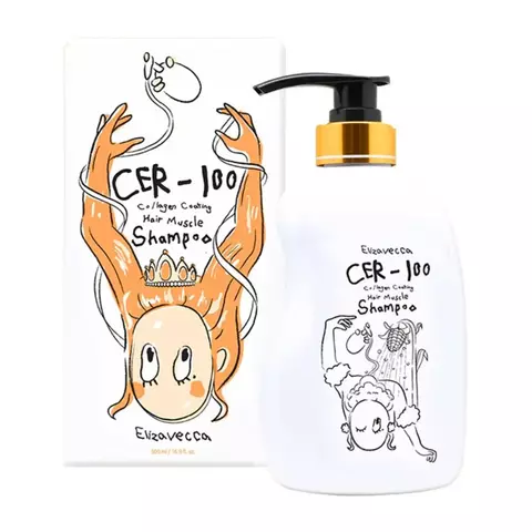ELIZAVECCA CER-100 COLLAGEN COATING HAIR A+ MUSCLE SHAMPOO 500ML