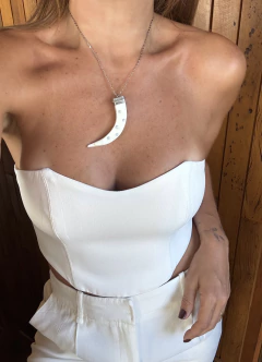 Colar Curto Singapura Dente Marfim - comprar online