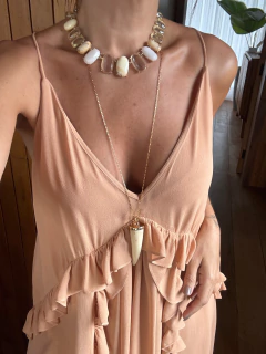 Colar Pedras Champagne - Dourado - Bernadete Purger