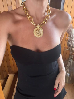 Colar Elos Medalha - Dourado - comprar online