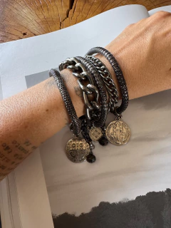 Conjunto 5 Pulseiras São Bento - Grafite na internet