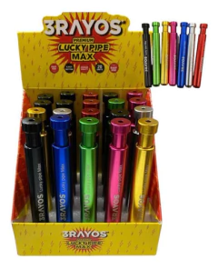 Lucky Pipe Max Pipa 3 Rayos Premium De Aluminio Con Expulsor - Morocco Growshop